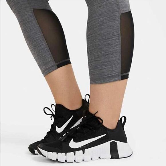 Nike Pro dri-fit heathered grey high rise crop length leggings sz 1X - Picture 5 of 11